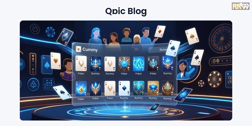 Khái niệm game bài online 69vn được minh họa qua giao diện nền tảng hiện đại và các trò chơi phổ biến