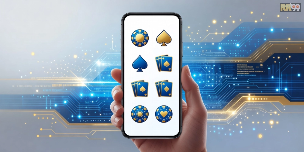 Hình minh họa khái niệm tải game bài 69vn với giao diện ứng dụng hiện đại và các trò chơi phổ biến.